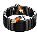 Digital Coaxial Audio Cable 16.5FT, 1RCA Male to 1RCA Male for Subwoofer, Home Theater, Video/Audio, Rear View Parking Camera