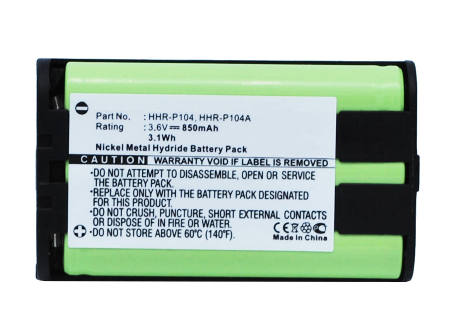 Rayovac RAY193 Cordless Phone Battery Ni-MH, 3.6 Volt, 830 mAh - Ultra Hi-Capacity - Replacement for PANASONIC HHR-P104, Sony MDR-RR800/900 Series