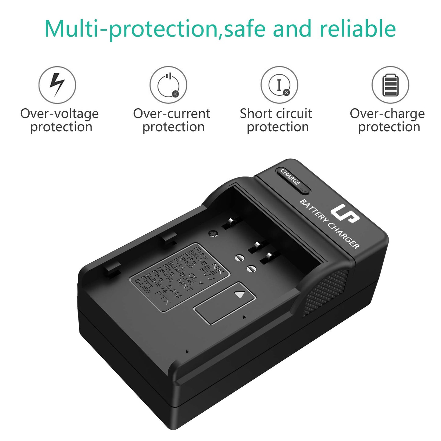 EN-EL3e LP Battery Charger for Nikon EN-EL3e, EL3, EL3a, Compatible with Nikon D50, D70, D70s, D80, D90, D100, D200, D300, D300s, D700 Digital SLR