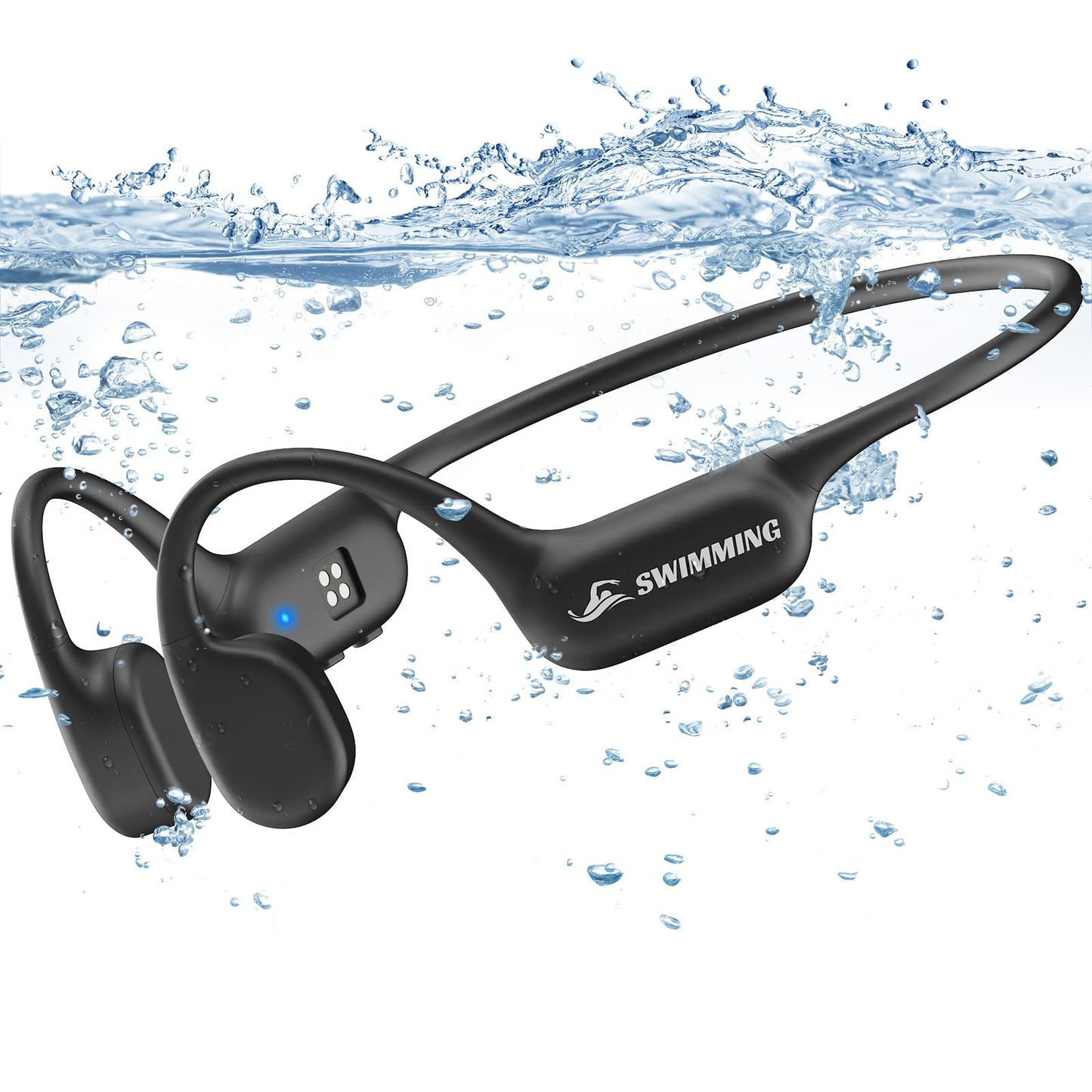 Swimming Headphones, Bone Conduction Headphones, 5.4 Bluetooth wireless open Earphones Sports,IP68 Waterproof Headphone Built-in 32GB MP3…