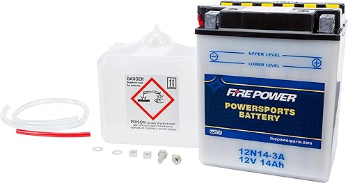 FIRE POWER Battery W/Acid 12V 12N14-3A