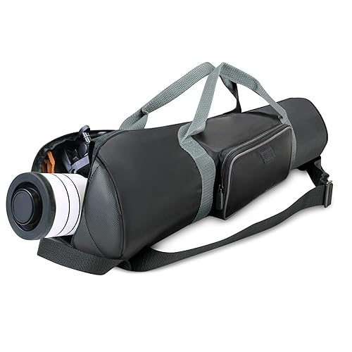 USA Gear Refractor Telescope Case - Holds Telescopes/Tripod 21 to 35 inches - Adjustable Extension, Storage Pocket, Strap - Compatible with ToyerBee