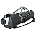 USA Gear Refractor Telescope Case - Holds Telescopes/Tripod 21 to 35 inches - Adjustable Extension, Storage Pocket, Strap - Compatible with ToyerBee