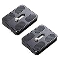 (2 Packs) Fotasy 50mm Arca Swiss Plate, 50 mm QR Plate, Quick Release Plate, Small Arca Plate, Tripod Quick Release Plate fits Arca-Swiss Universal