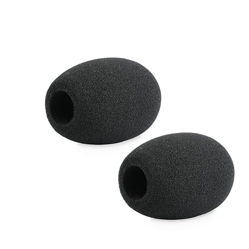 LEFXMOPHY Replacement for Rode WS5 Windscreen for NT5, M5, NT5-S, NT55, NT6 Pencil Condenser Microphones Pop Filter Mic Foam Cover 2-pack Windshield