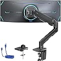 HUANUO Heavy Duty Monitor Arm for 13 to 49 inch Screens up to 35 lbs, Aluminum Ultrawide Screen Arm for Samsung Odyssey G9 and More, Fully Adjustable