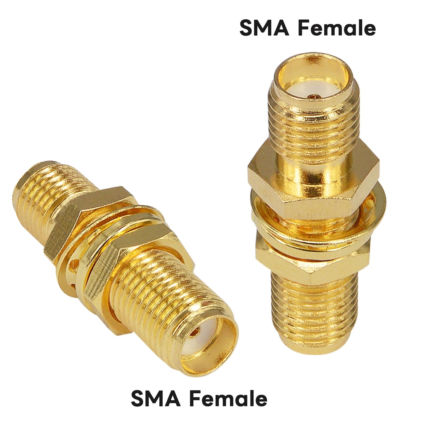 Boobrie SMA Socket Connector Panel Chassis Mount SMA Female to Female Bulkhead Extendable Antenna Jack Adapter for Antennas Wireless LAN Devices