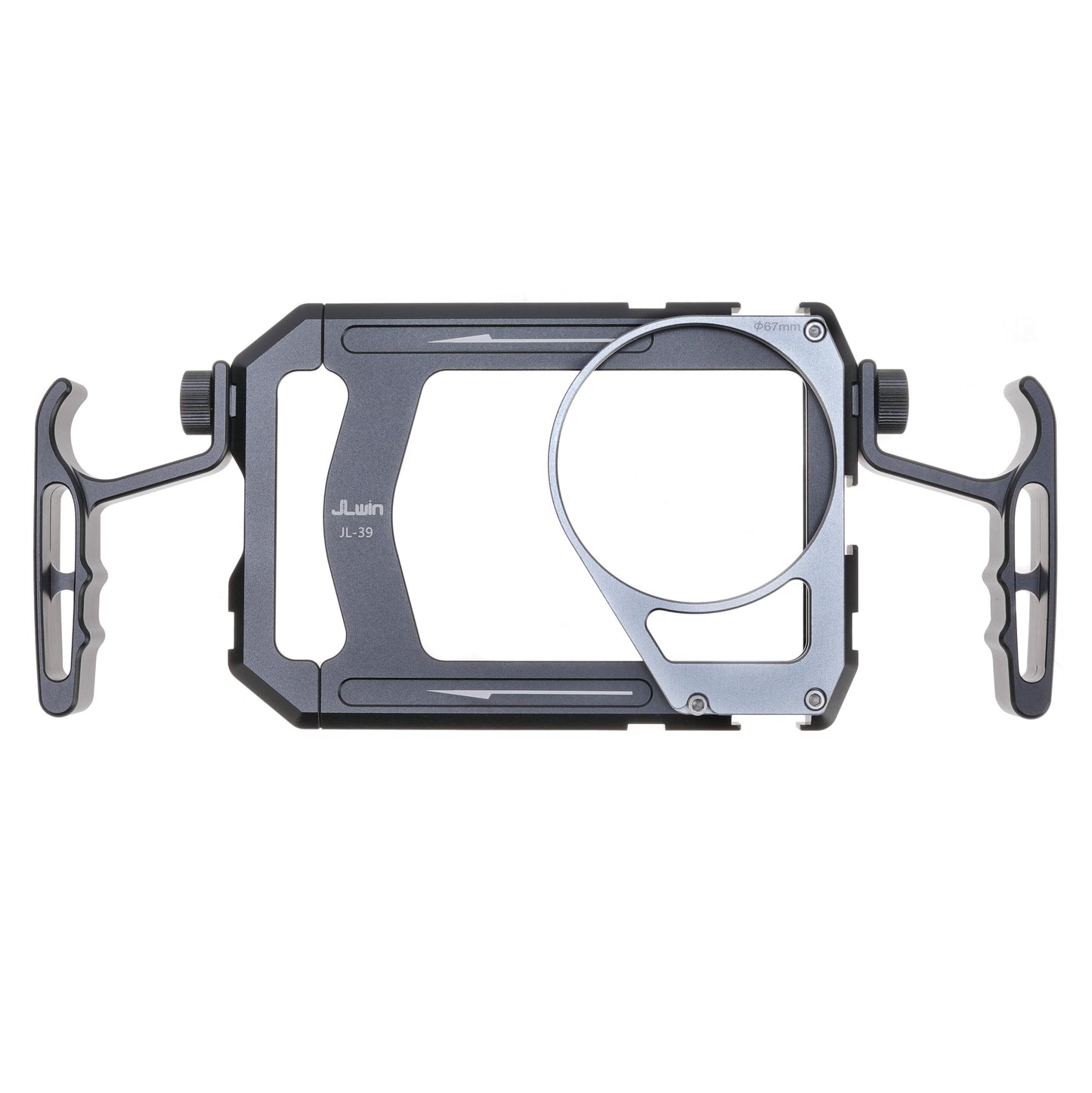 Universal Aluminum Phone Cage Video Rig Kit Stabilizer with Handles + 67mm Thread Filter Adapter Rig for iPhone 17 16 15 14 Pro Max Samsung Cell Phone