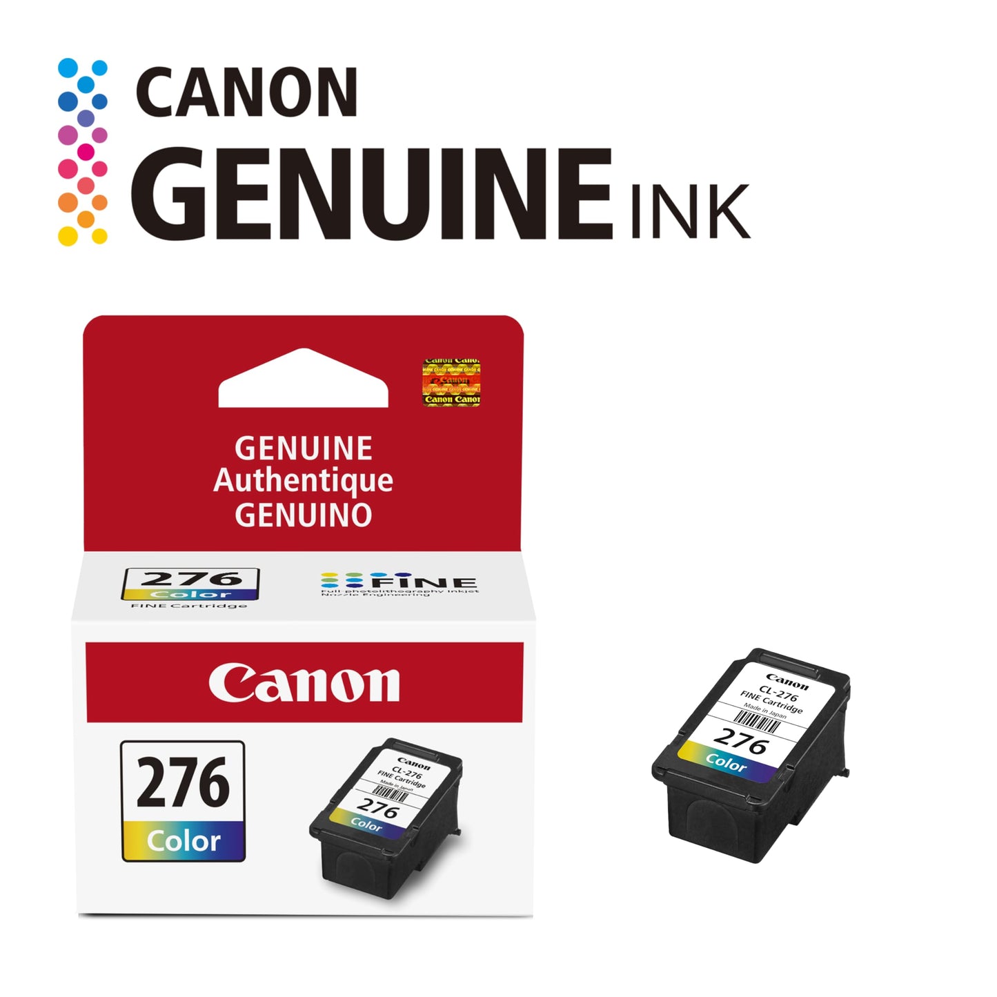 Canon CL-276 Genuine Color Ink Cartridge, Compatible with TS3520/3522, TR4720/4722, TS3720/3722