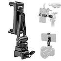 NEEWER Metal Phone Tripod Mount with Cold Shoe NATO Clamp Compatible with DJI RS5 RS4 RS3 Pro RS2 RSC2 Gimbal Stabilizer, 180° Tilt Phone Clip Holder