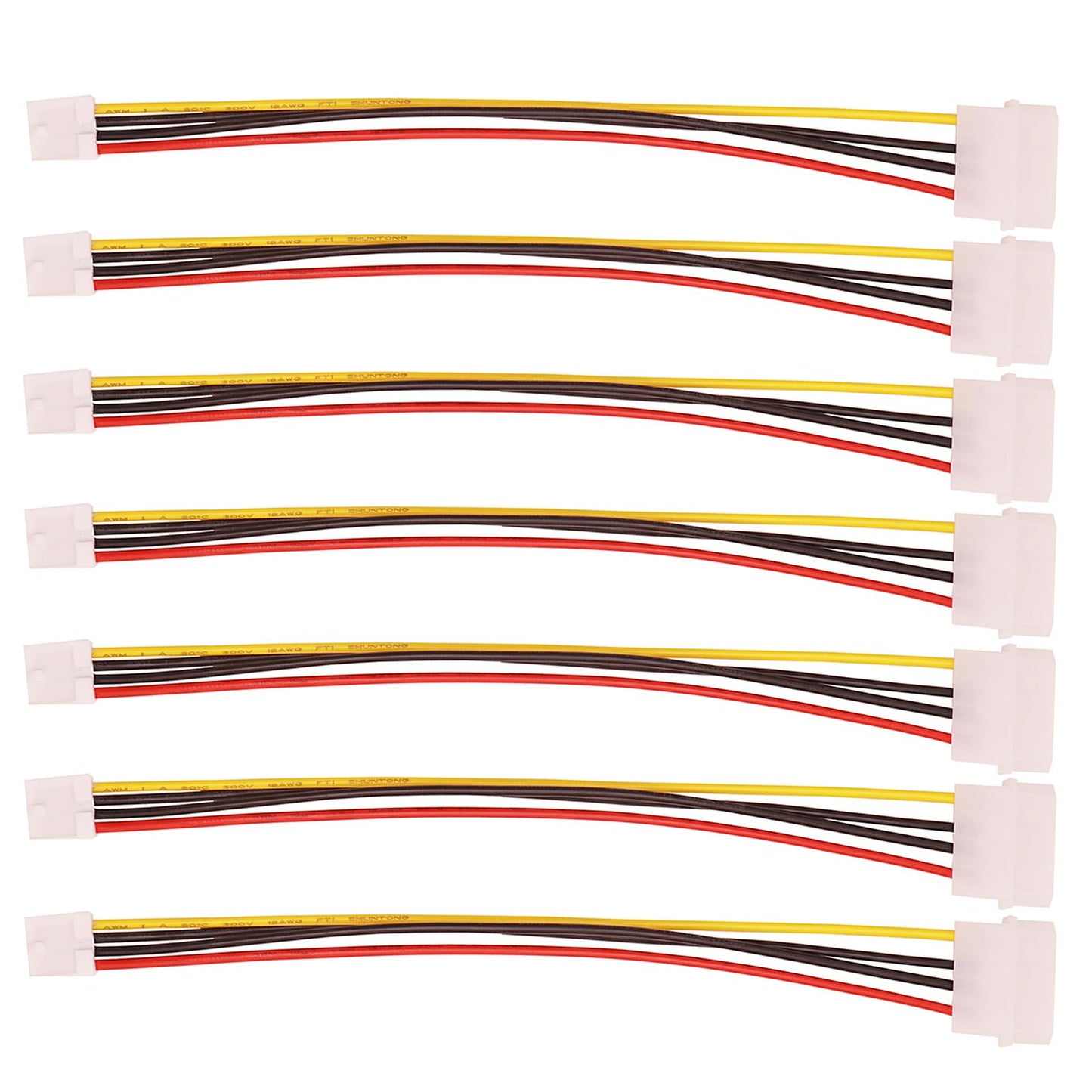 8Pcs 4 Pin Molex IDE Male to Female Power Supply Extension Cable IDE Power to Floppy Drive Adapter Interface Cable Hard Drive Convertor Cord Wire