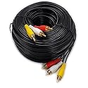 iMBAPrice (100 Feet) Long 3RCA Composite Video Audio A/V AV Cable - Gold Plated