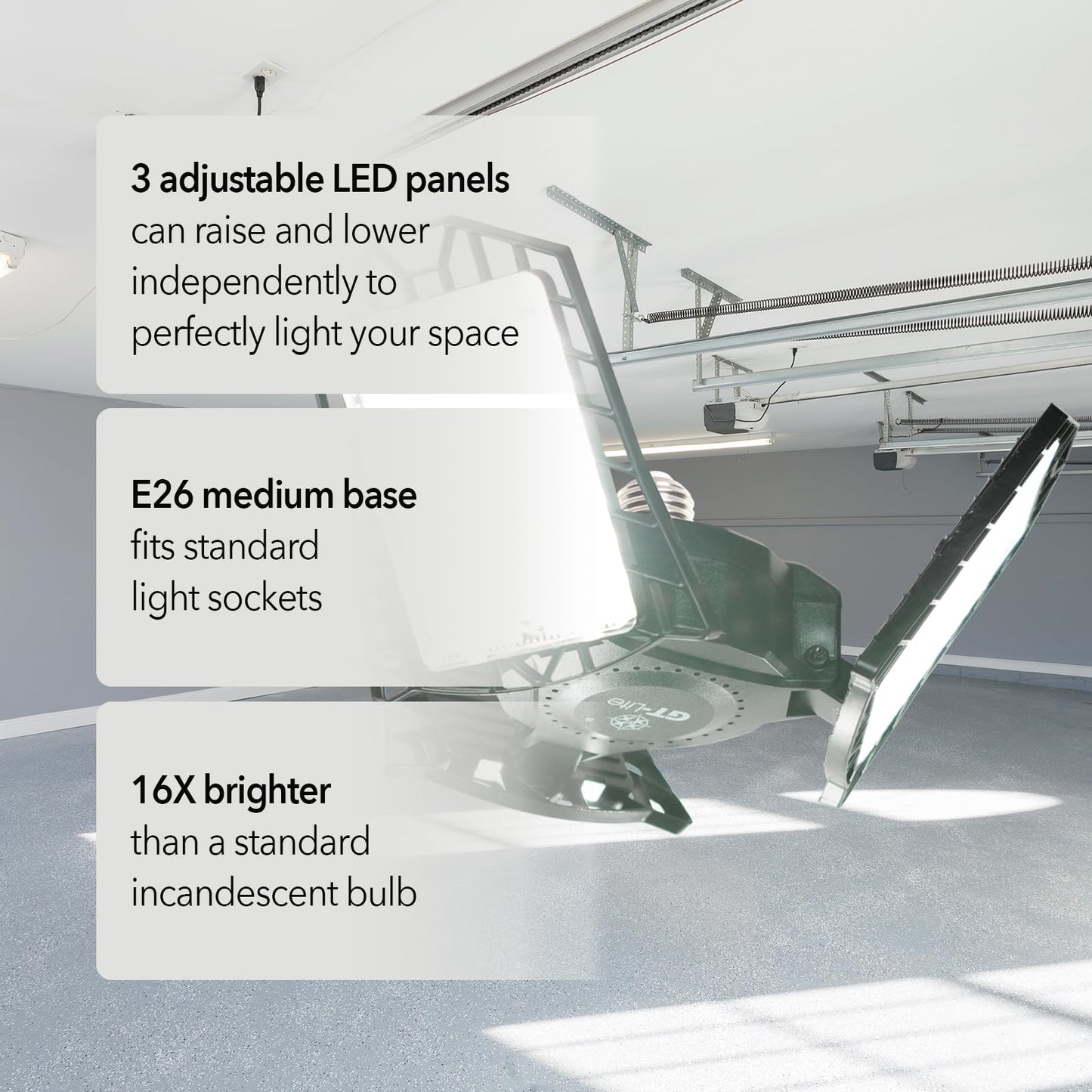 High-Lumen LED Bulbs, Energy Efficient, Easy to Install, Garage, Workshop, Basement (10,000 Lumen LED Bulb, 90W, Adjustable Panel Cob LED Light Bulb
