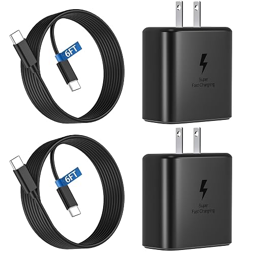 VJYUIJAY 45W Super Fast Charger USB C,PD3.0 Type C Fast Wall Charger with 6FT Cable Replacement for Samsung Galaxy S25 Ultra/S25+/S25/S24