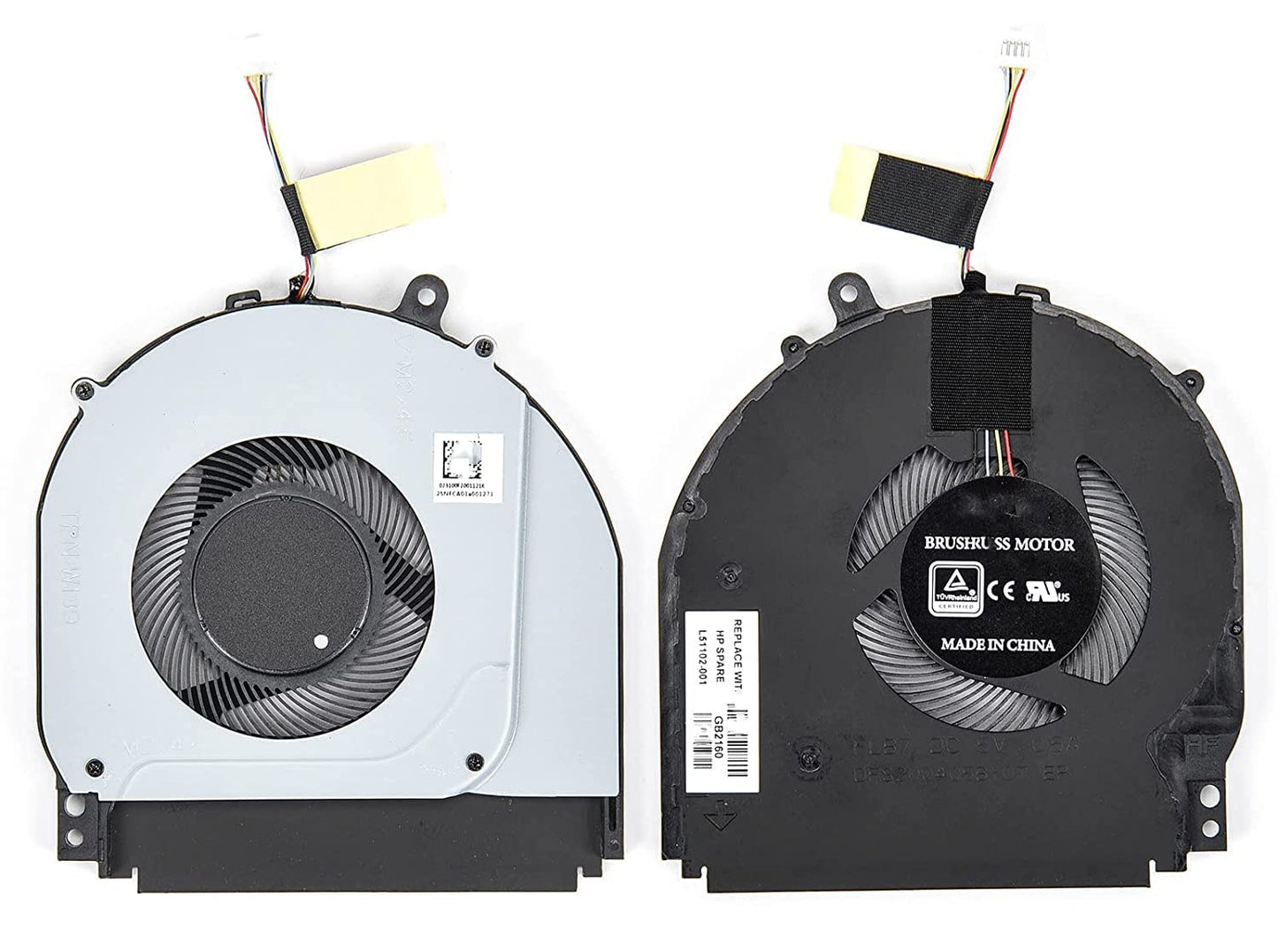 Replacement New CPU Cooling Fan for HP Pavilion X360 14-DH 14-DH1036TX 15-DQ 14M-DH 14M-DH0003DX L51100-001 L51102-001 TPN-W139 4-pin 4-Wire DC