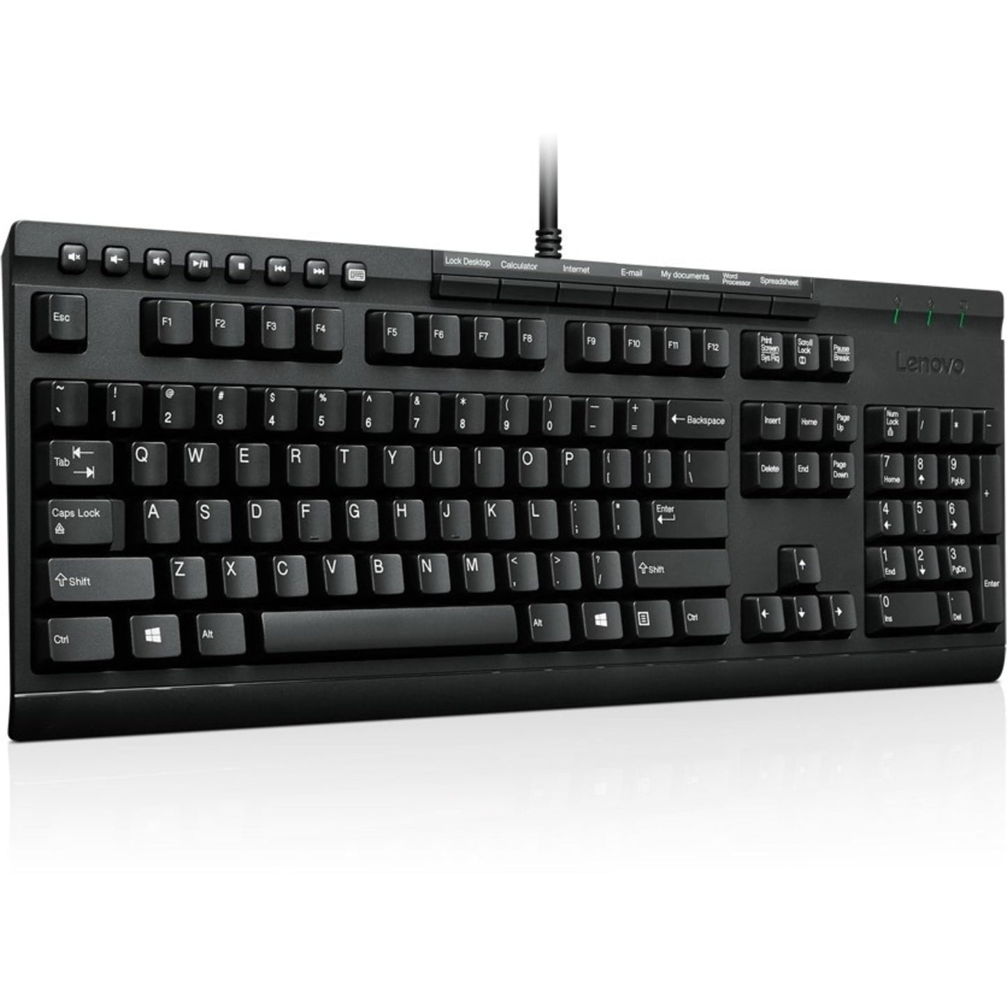 Keyboard - USB - English - US - Black - for 100e Chromebook (2nd Gen) MTK; 300e Chromebook (2nd Gen) MTK; ThinkCentre M90n-1 IoT