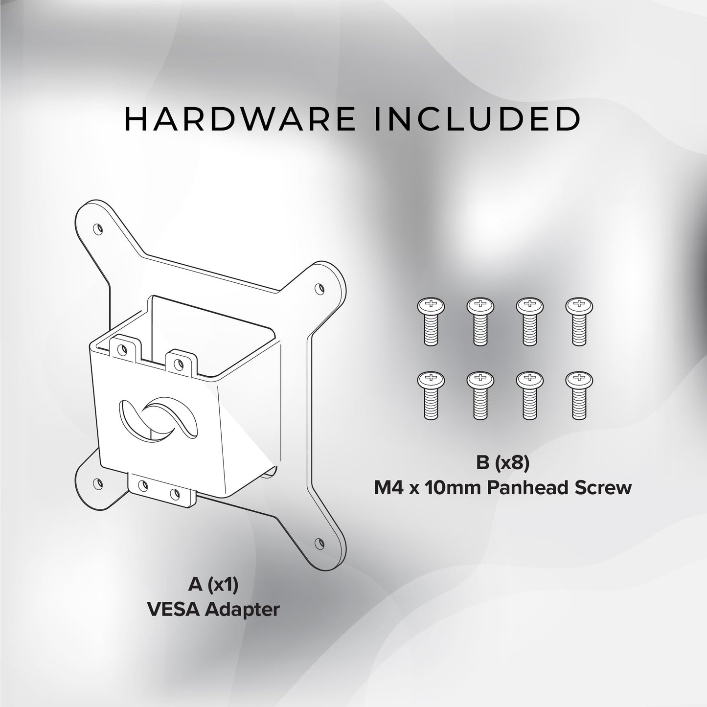 HumanCentric VESA Mount Adapter Compatible with Samsung Odyssey OLED G8 Monitors S34BG850SN and S34DG856SN, Works with G8 34-inch, Mount on a Monitor