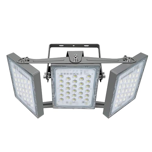 STASUN LED Flood Light Outdoor, 150W 13500lm Outdoor Lighting with 330° Lighting Angle, 5000K, 3 Adjustable Heads, IP66 Waterproof LED Exterior