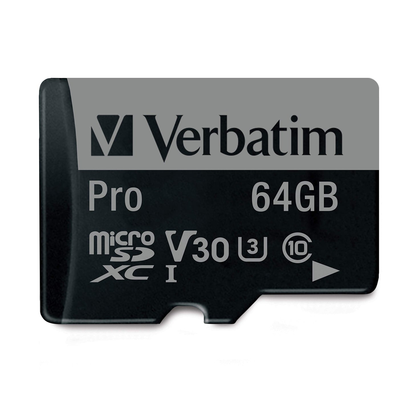 Verbatim 64GB Pro 600X microSDHC Memory Card with Adapter UHS-I V30 Class 10 Supports 4K Video Recording U3 Speed Rated Up to 90MB/s Read Speed