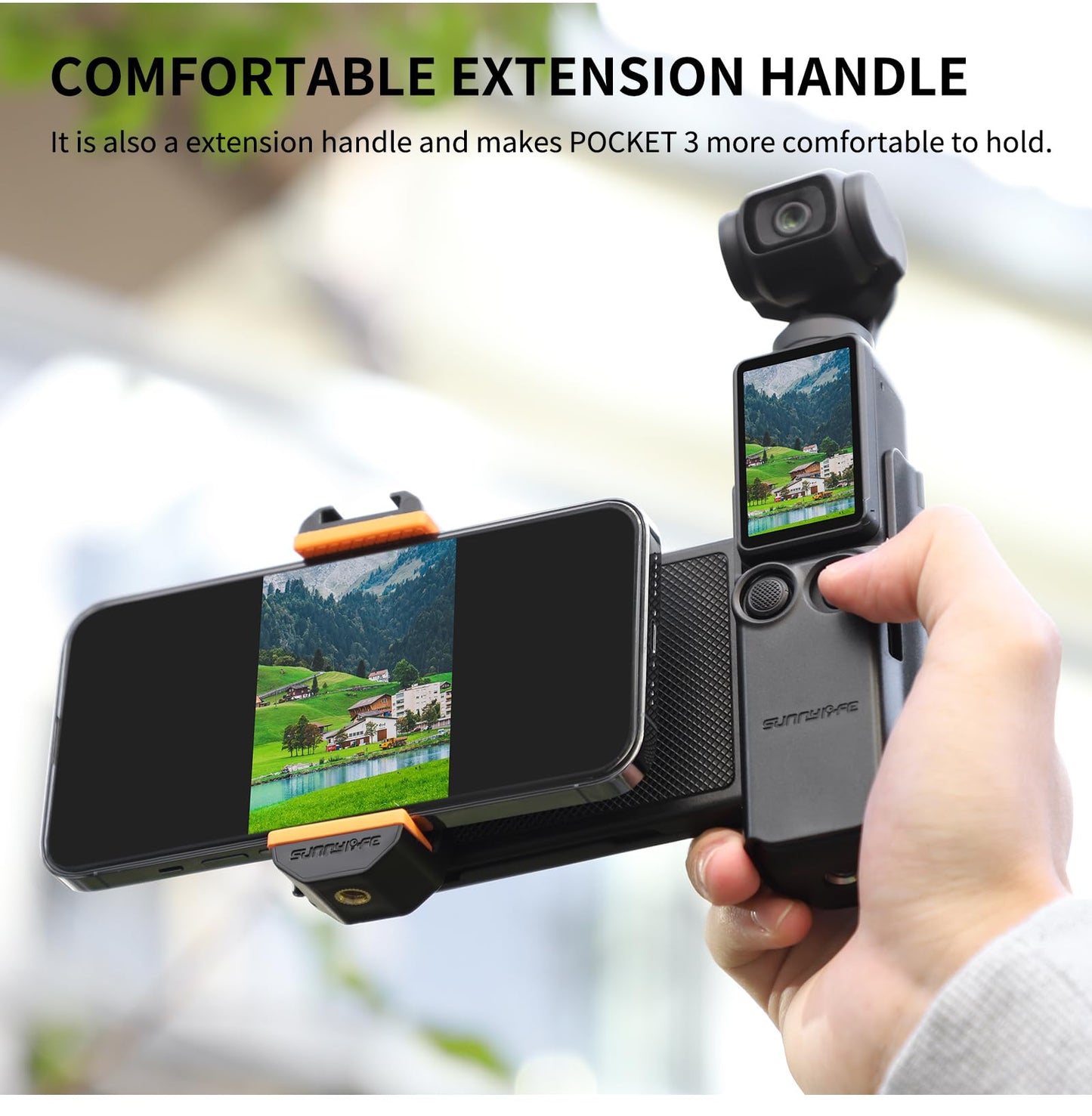 LIBOQIAO Phone Holder Mount Compatible with DJI OSMO Pocket 3,Microphone Tripod Expansion Mount Extension Adapter with 1/4”Thread Screw for DJI Osmo