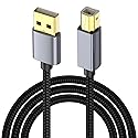 Danfetsoy USB 2.0 to USB B Printer Cable 16Ft, USB B Male to Type A Male Cable for MacBook Pro, Air, DJ Controller, Printer, Scanner, Fax Machine
