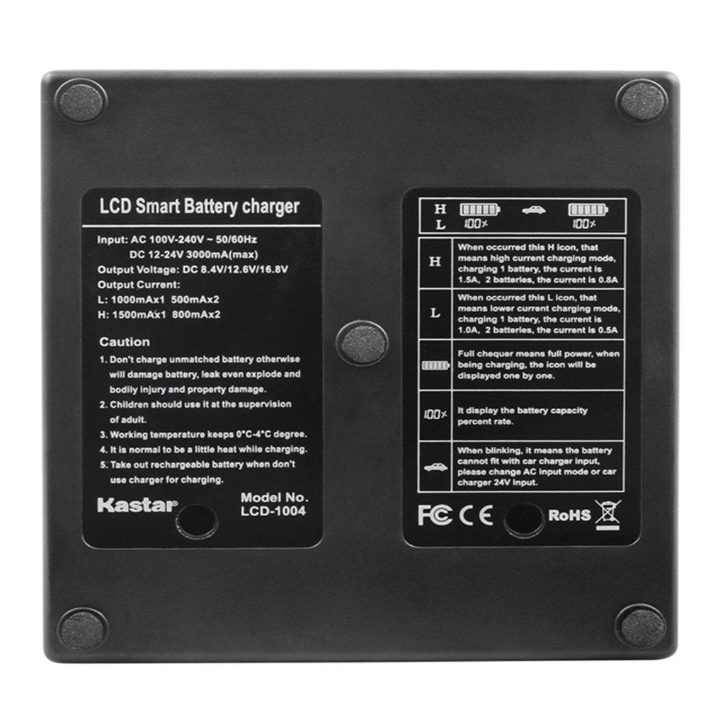 Kastar LCD Dual Smart Fast Charger & 2 x Battery for Canon LP-E6 LPE6 and Canon 70D, 5D Mark II and III, 80D, 7D Mark II, 60D, 6D, 7D DSLR Cameras