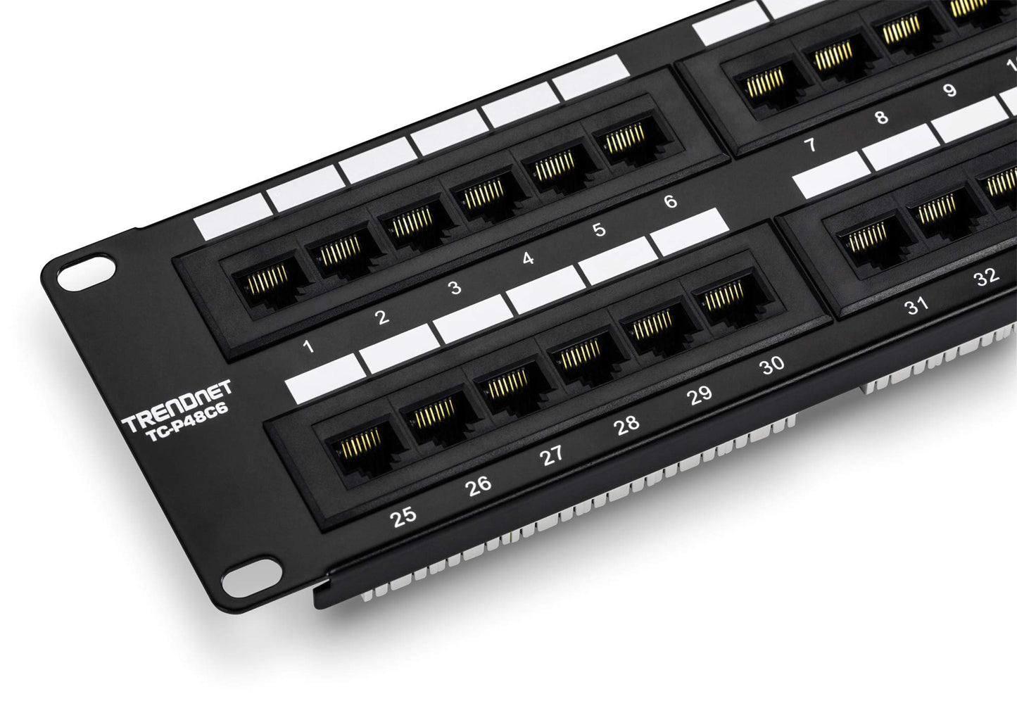 TRENDnet 48-Port Cat6 Unshielded Patch Panel, Wallmount or Rackmount, Compatible with Cat3,4,5,5e,6 Cabling, for Ethernet, Fast Ethernet, Gigabit