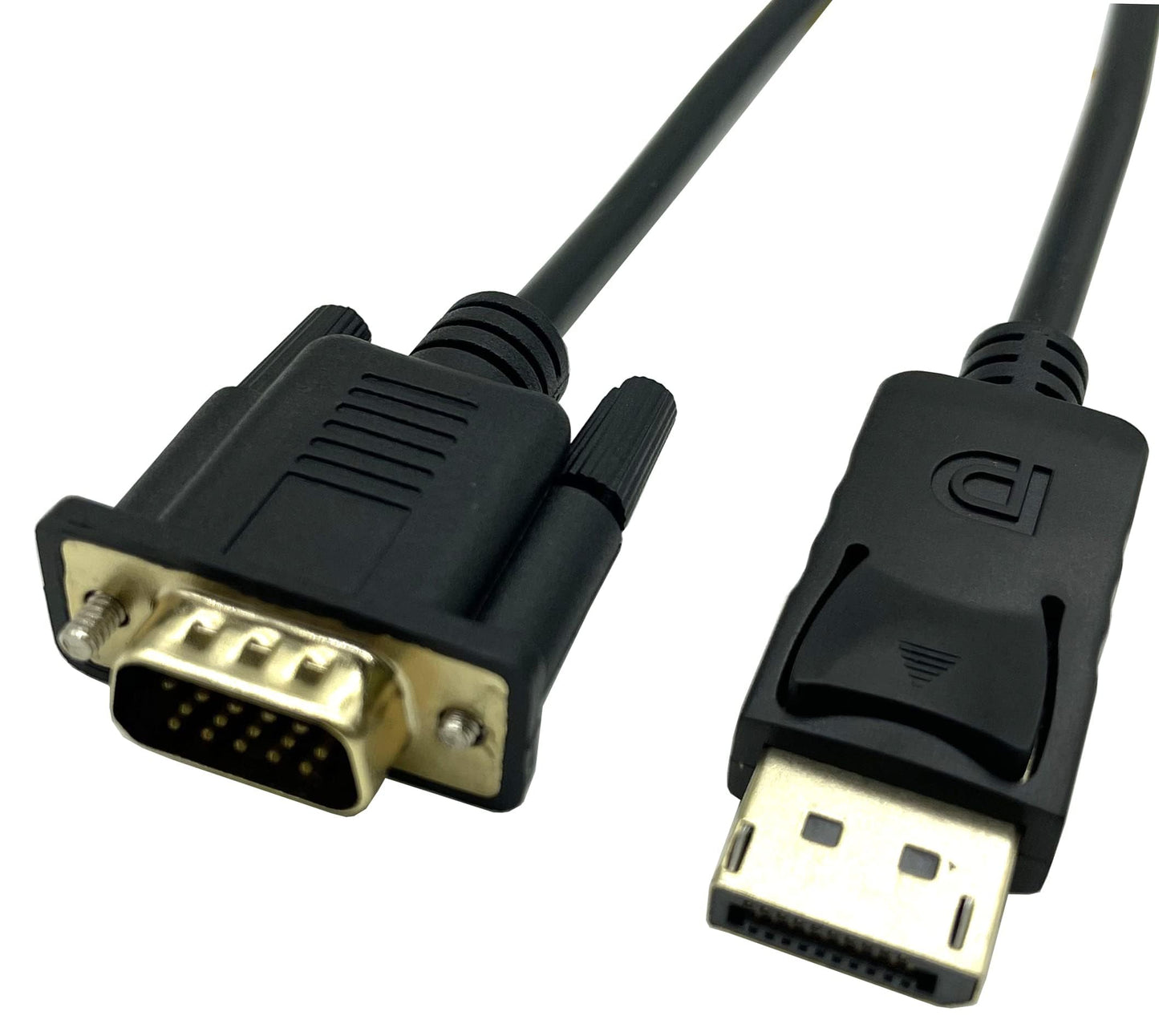 Dafensoy Displayport to VGA Cable 6 FT, Gold Plated DP Male to VGA Male Cable 1080P@60Hz Suitable for Connects DP Port from PC, Desktop, Laptop