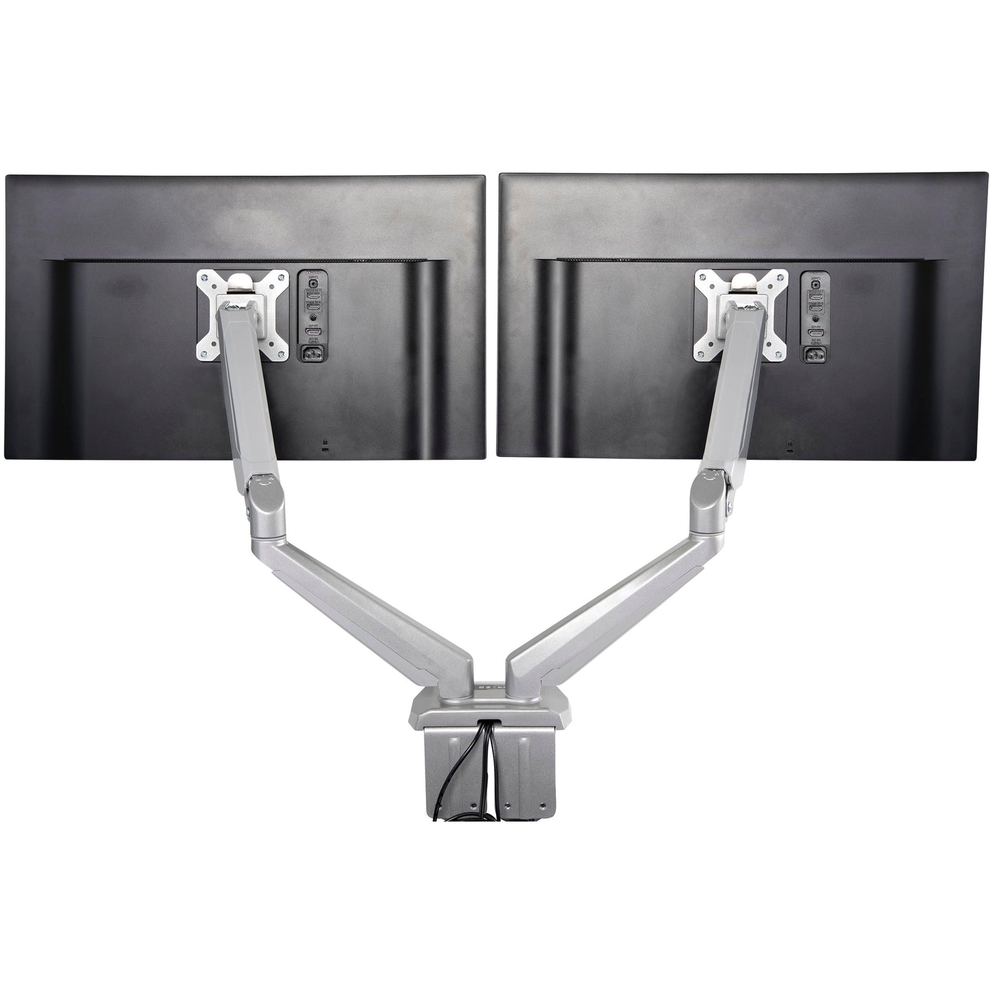 StarTech.com Desk Mount Dual Monitor Arm with USB/Audio, Desk Clamp Ergonomic VESA Mount for up to 32" (17.6lb/8kg) Displays