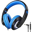 rockpapa Comfort+ Kids Headphones with Microphone, Boys Girls Student Over-Ear Headphones Wired for School Classroom Laptop PC Computer Tablet Black…