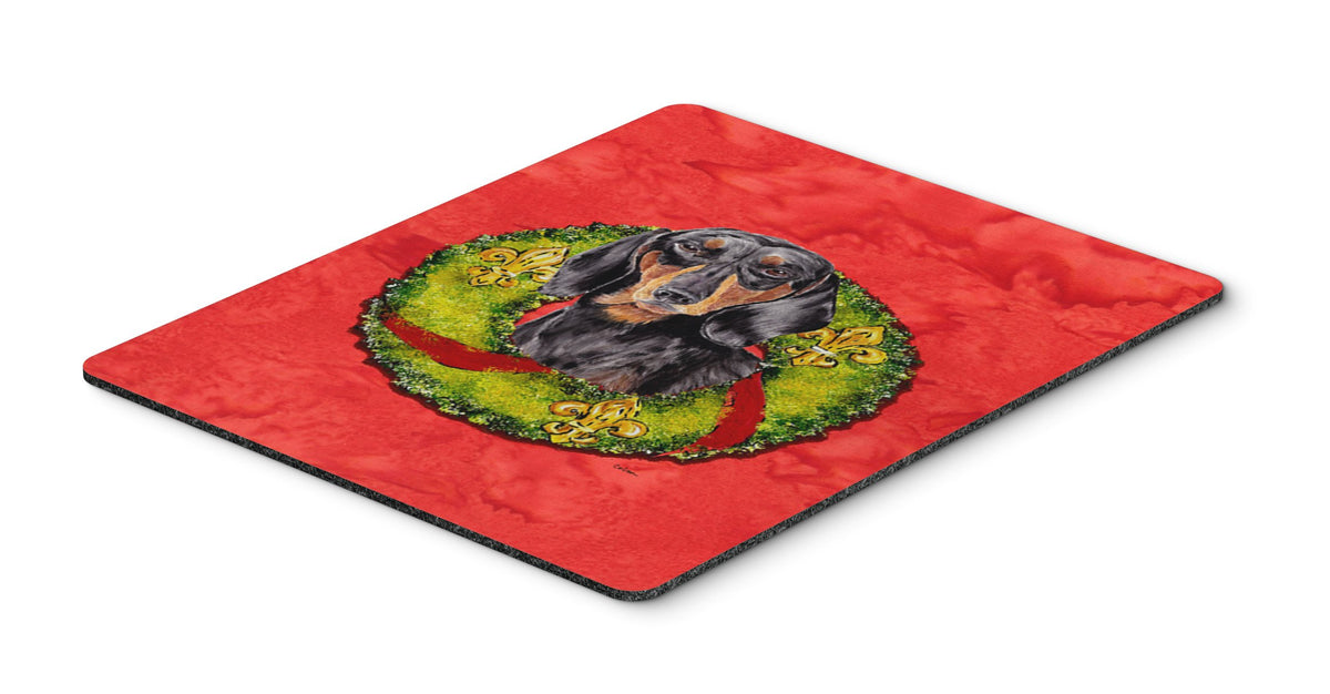 Caroline's Treasures SC9099MP Dachshund Christmas Wreath Mouse Pad, Hot Pad or Trivet for Home Office Gaming Working Computers Laptop Mouse