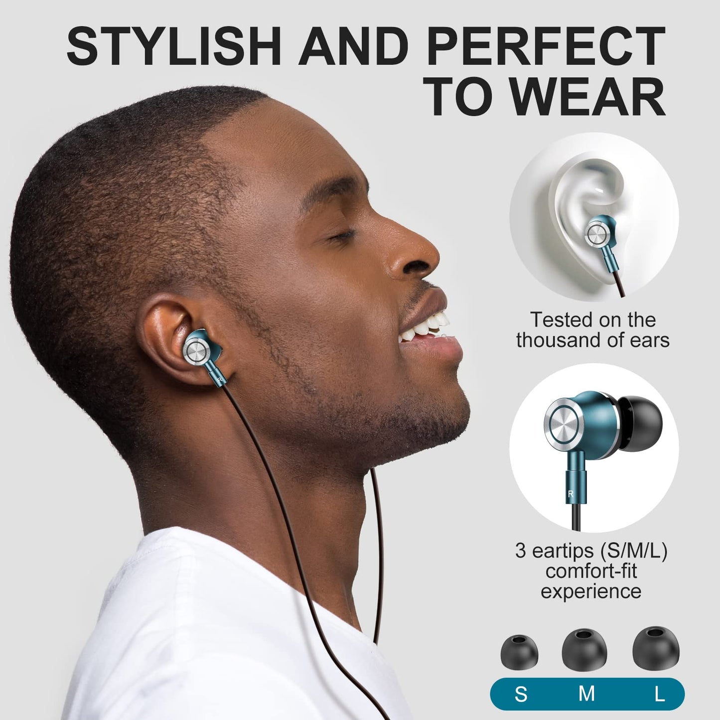Rayhontech USB C Wired Earbuds, in Ear Earphones for Laptop PC with Microphone, Magnetic Noise Isolation Headset Compatible for iPhone 16 15 Pro Max…