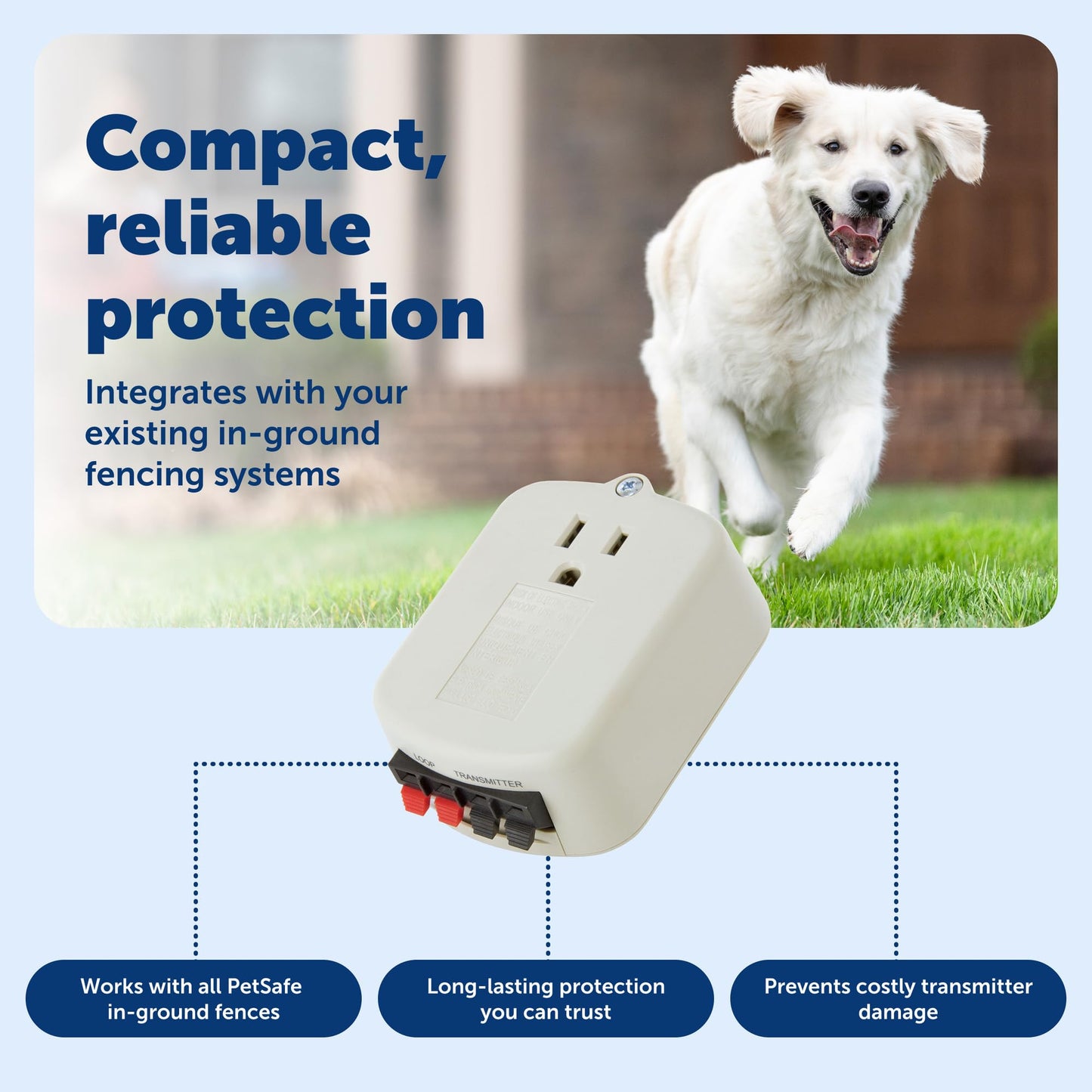 PetSafe Surge Protector for Pet Fences - Surge Protection Device - Electrical Protector - Durable Pet Fence Kit - Easy Installation - Fence Guard
