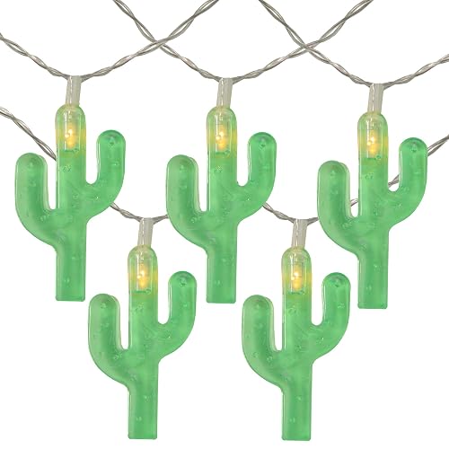 Northlight LED Cactus Indoor Outdoor Patio String Light Set - 4.5' Clear Wire - 10ct