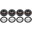 BlueMart 3" Round 2-Way Binding Post Screw Cup Connector Speaker Box Terminal Cup (Black - 4pcs)