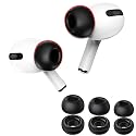 Lanwow Memory Foam Ear Tips for AirPods Pro 1st & 2nd Gen, 3 Pairs, Assorted S/M/L, Secure Fit, Black