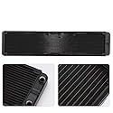 Computer Heat Exchanger Radiator, G1/4 Thread 480mm Water Cooling Radiator 18-Tubes Aluminum Alloy Heat Exchanger Computer for Cooling System