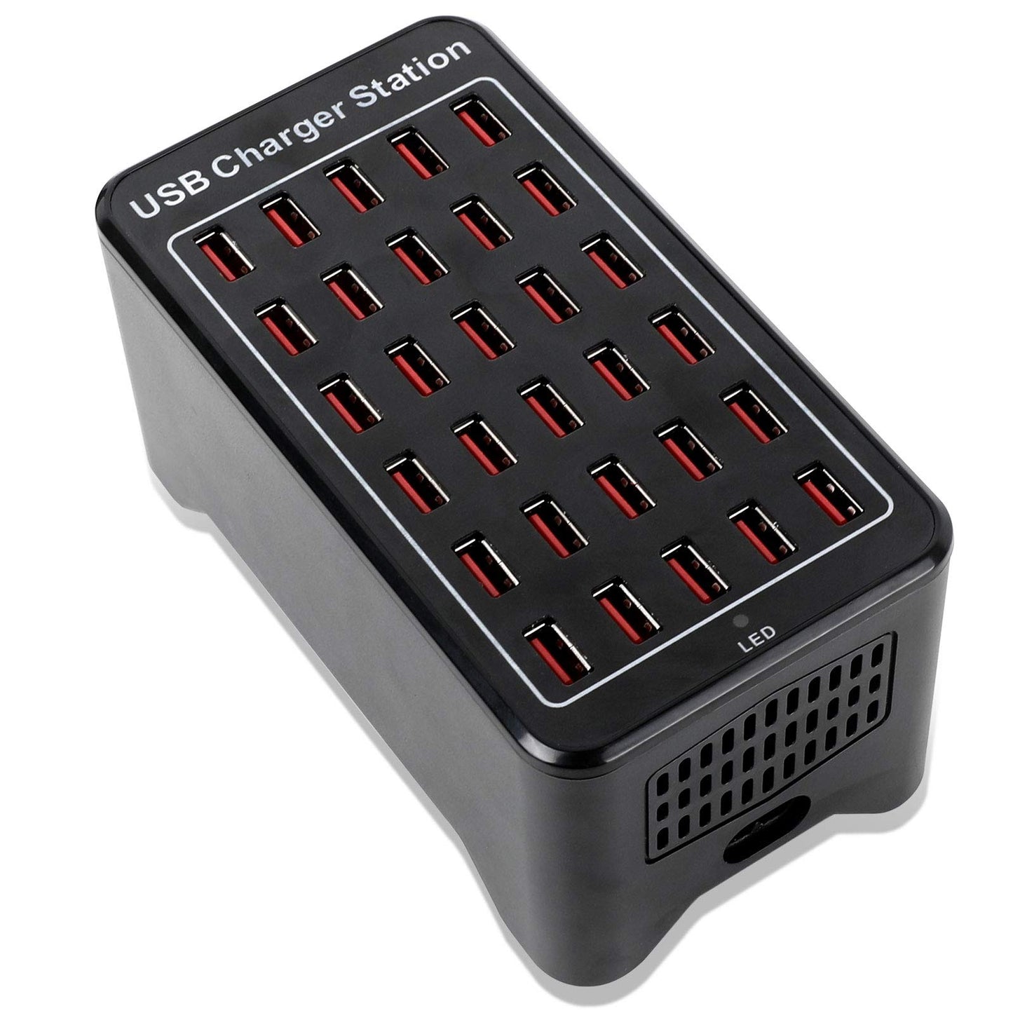 30-Port Charger, USB Charger Station, USB Fast Charger, Smart Charging Recognition, Suitable for Travel, Family Gatherings, Schools, Shopping malls