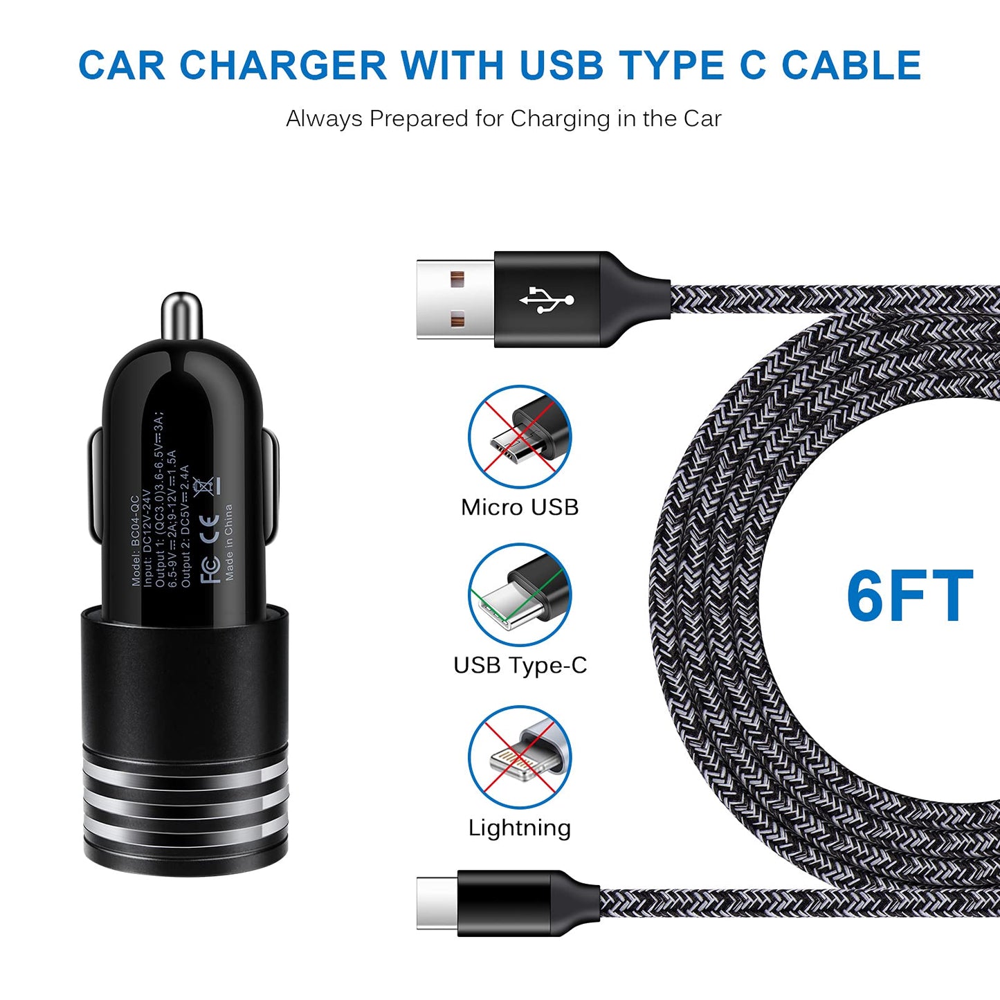 USB C Fast Charger for Samsung Galaxy S26/S25/S24/S23/S22/S21 Ultra/S20 Note 20 A57 A37 A17 A56 A16 A35 A54 A13 A53 A12 A32 A21 A51 A71 A50,Quick