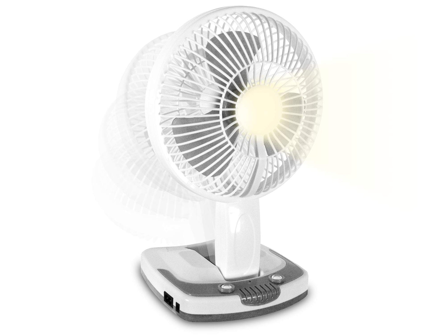 Technical Pro Adventure Series Rechargeable Desk/Wall Fan w/LED Work Lamp
