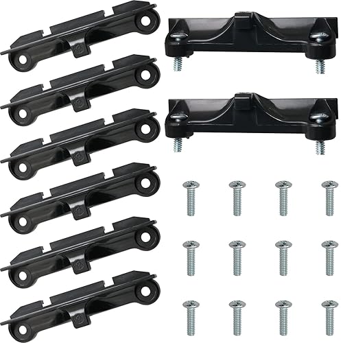 LUORNG 4Pairs CPU Fan Mounting Bracket Plate CPU Fan Support Brackets Retainer Brackets Plate Support Holders for AM4 AMD (16 Screws), Black
