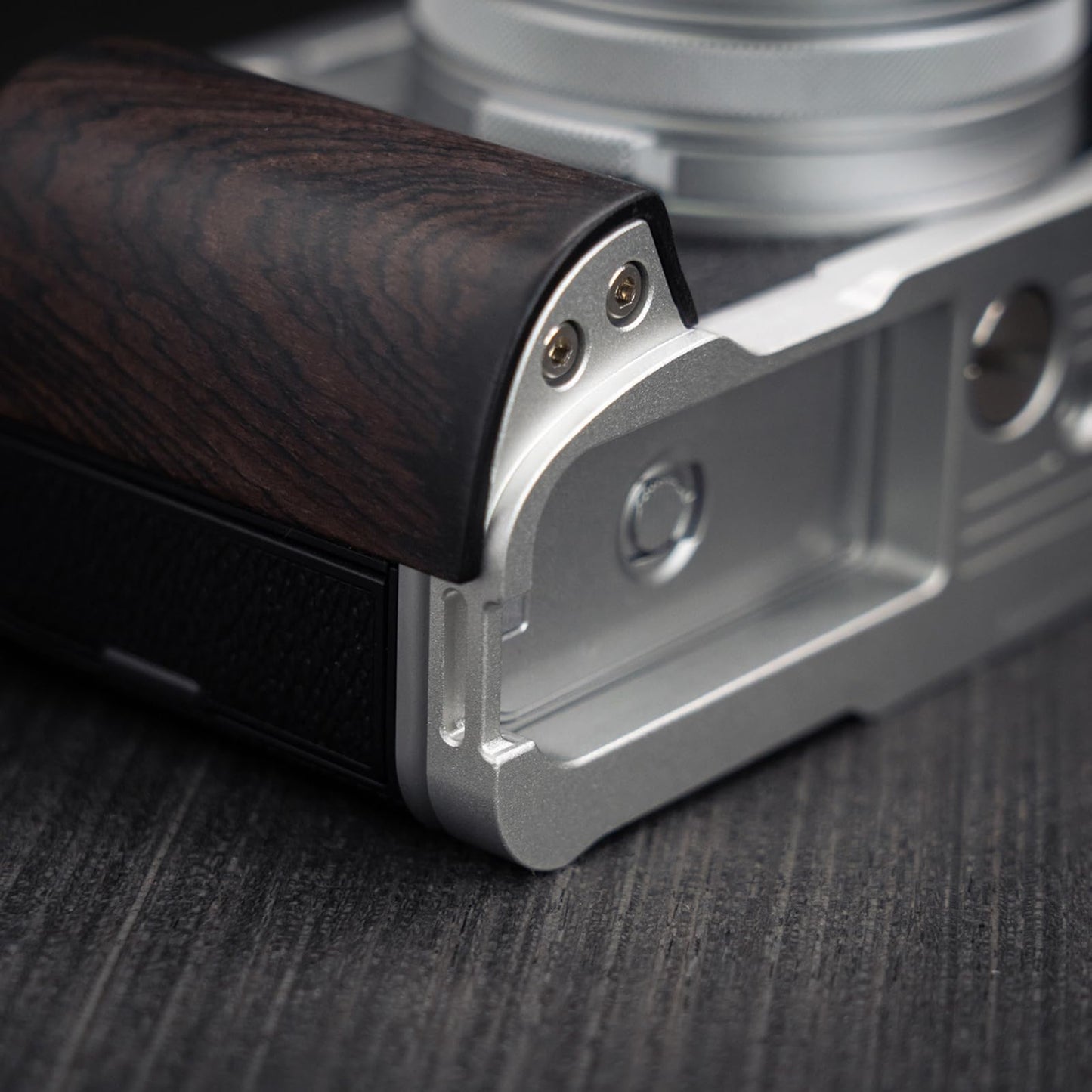 Iborrys L-Shaped Camera Handle ?Compatible with FUJIFILM X100VI Camera ?Precious Vintage Solid Wood Camera Grip | Handcrafted by Experienced Artisans