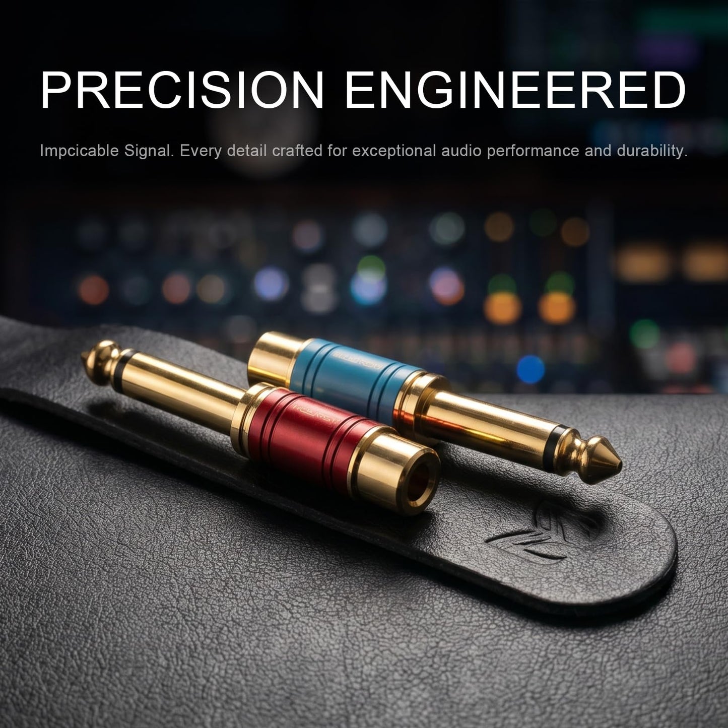MOBOREST Premium RCA to 1/4 Adapter, 24K Gold-Plated 1/4 Inch to F Audio Connector, Pure Copper 6.35mm TS Mono to Female Coupler for Amplifier