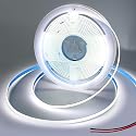 12V 3M/9.84ft COB LED Strip with Extension Cord Tail,6000K Cold White,400LEDs/M,CRI 90+,5mm Width,Uniform Dotless LED Tape Light for Cabinet Camper