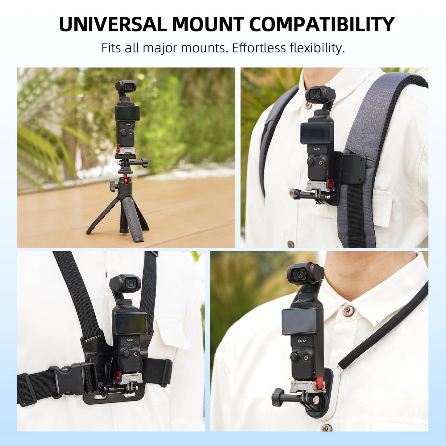 BRDRC Pocket 3 Charging Adapter Base Mount Desktop Type-C Charger with 1/4" Screw/Foldable Go Pro Mount/for DJI Quick Release Adapter/Arca-Swiss