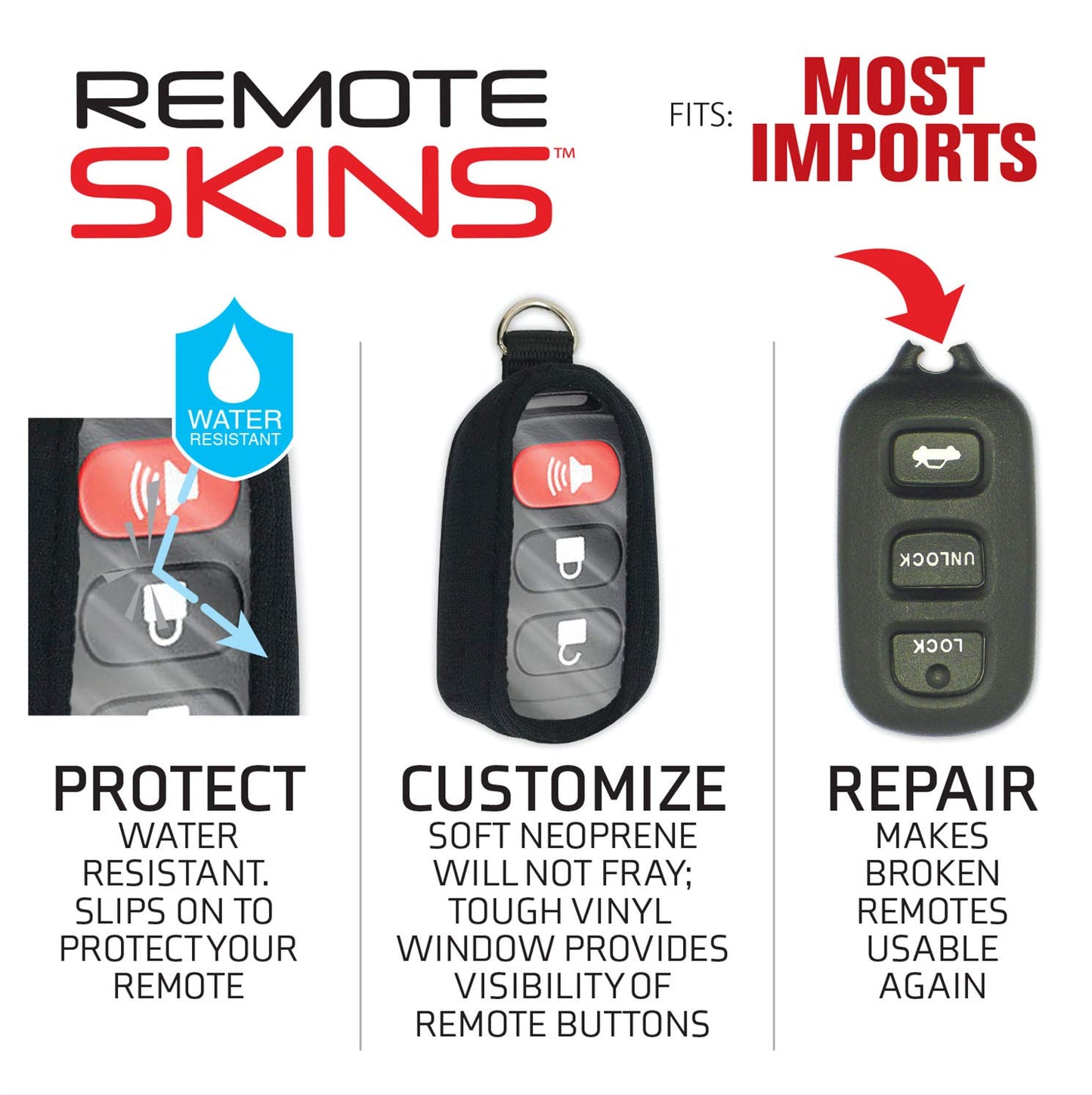 Lucky Line Flexible Remote Skin, Universal, 1 Pack (49001) , Black