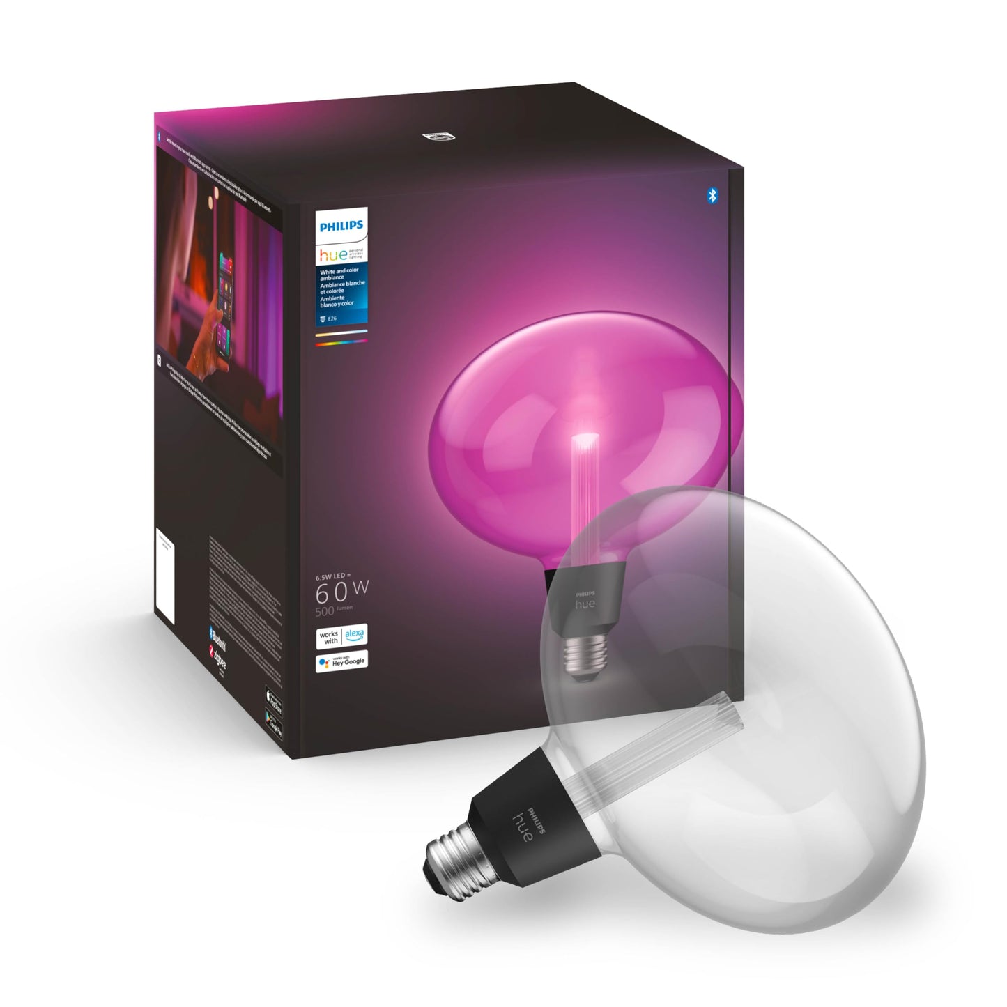 Philips Hue Lightguide Ellipse Smart LED Bulb, 1-Pack