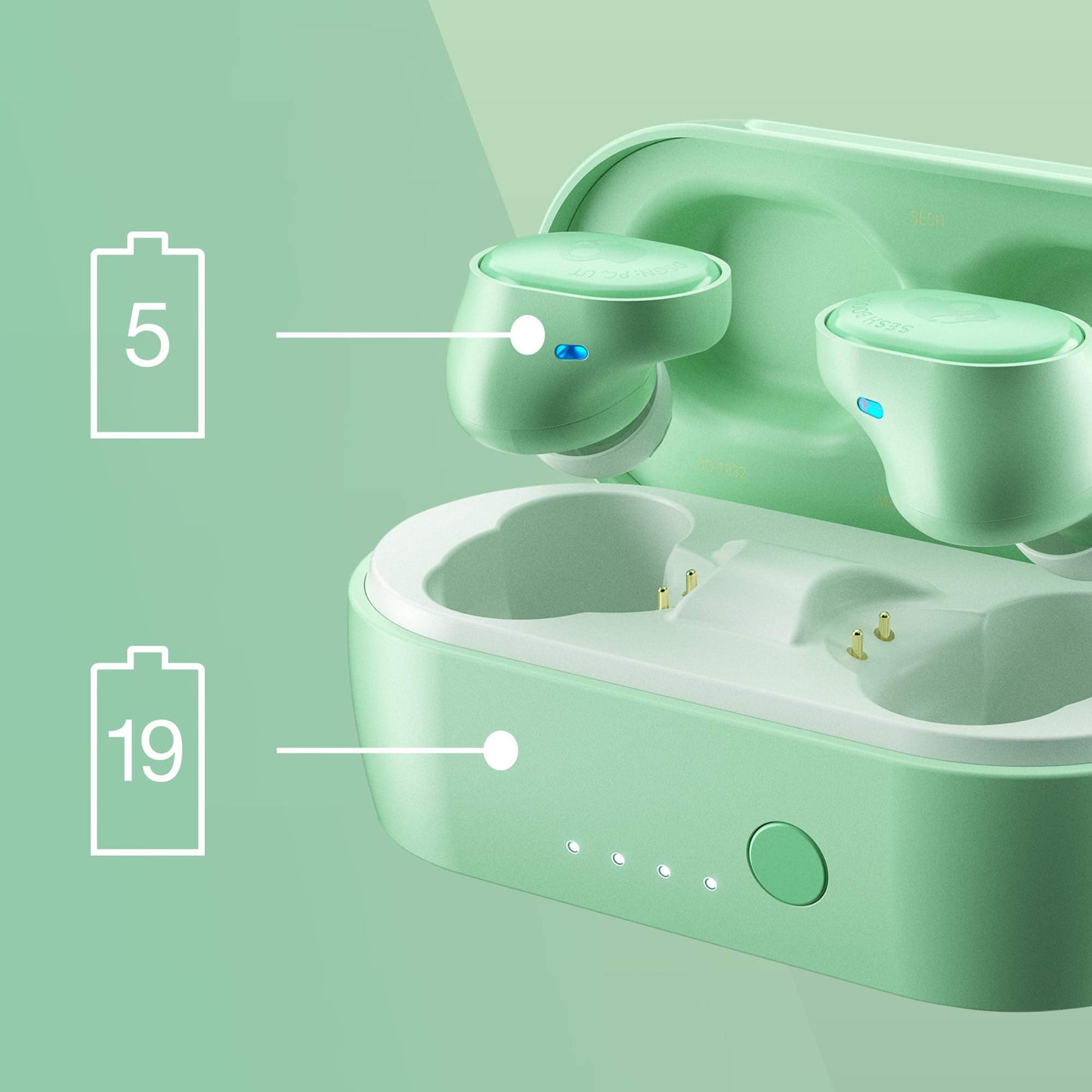 Skullcandy Sesh Evo in-Ear Wireless Earbuds - Mint