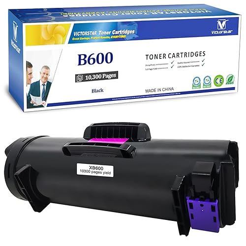 VICTORSTAR Remanufactured Toner Cartridge B600 B605 B610 B615 Black Standard Capacity 10300 Pages for Xerox Versalink B600 B605 B610 B615 Laser