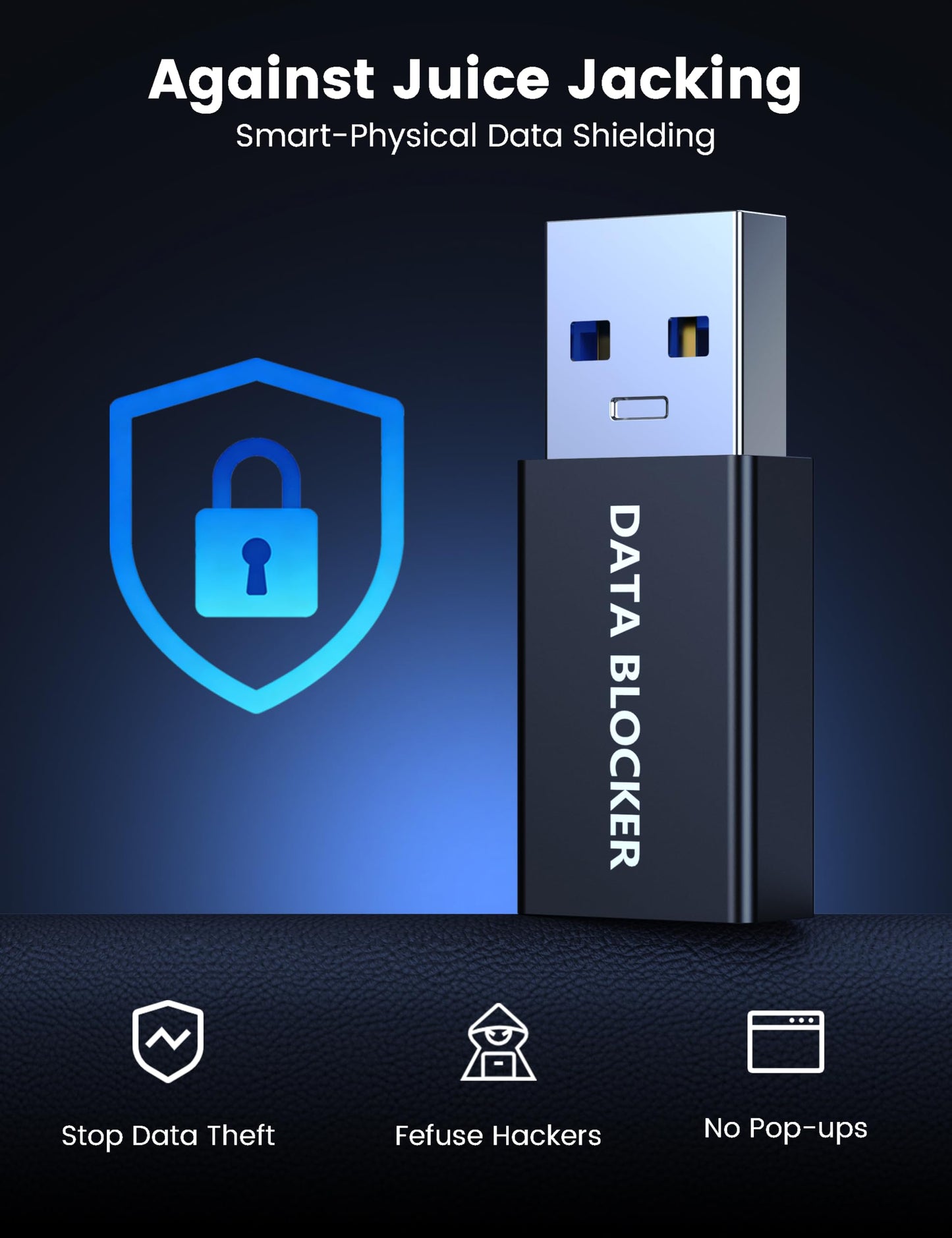 4 Kinds of USB Data Blocker Adapter, USB C Data Blocker for iPhone 15 16 17 and for Android Phone or for ipad, A to A & A to C & C to C & C to A Only…